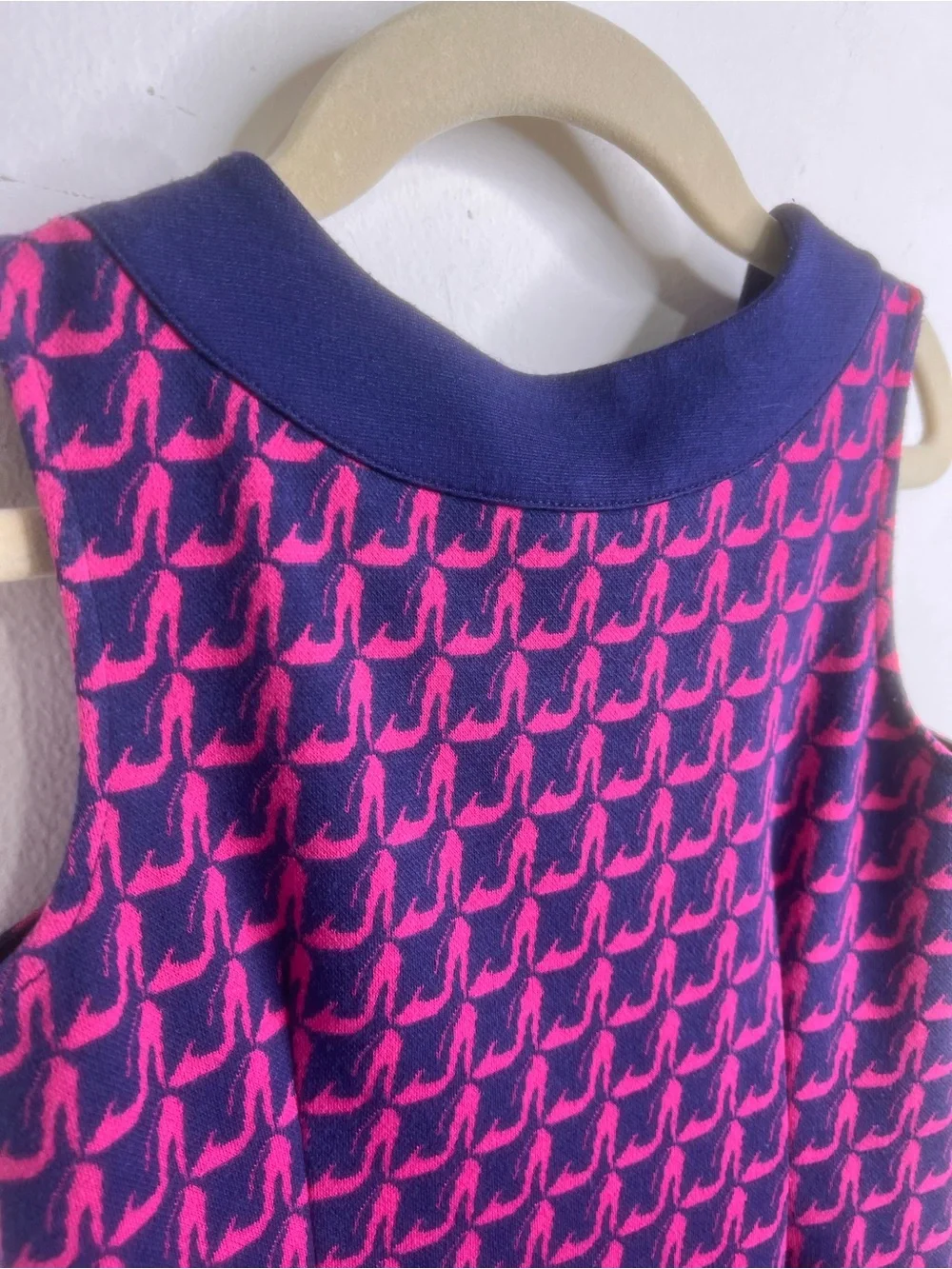 Lilly Pulitzer Pink Heel Yeah Print Knit Navy Sleeveless Dress Size Small 4/5